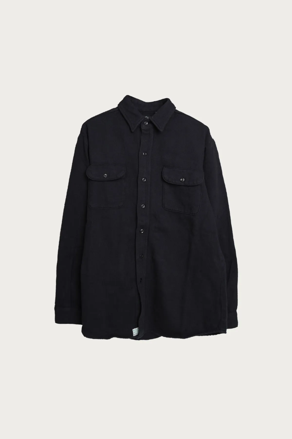 Vintage Fit Flannel Shirt - Black