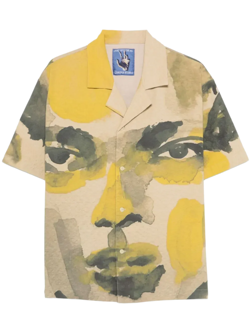 Watercolor Face Camp Shirt