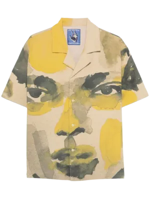Watercolor Face Camp Shirt